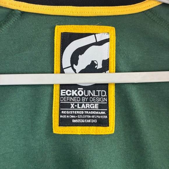 Y2K Ecko Unltd Track Jacket Men XL Green Full Zip Graphic Streetwear Hip Hop - Picture 6 of 10